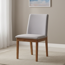 Ver imagem 1 de Cadeira para Sala de Jantar Estofada Madeira Maciça Cecília Bege/Off White