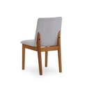 Ver imagem 4 de Cadeira para Sala de Jantar Estofada Madeira Maciça Cecília Bege/Off White