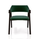 Ver imagem 5 de Kit 4 Cadeiras Sala de Jantar e Jogos Carteados Madeira Maciça Poker Veludo Verde/tabaco G42 - Gran