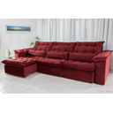 Ver imagem 2 de Sofá Retrátil e Reclinável Ipanema 2,10m em Tecido Veludo C/ 03 Módulos - Montagem Inclusa