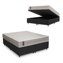 Ver imagem 1 de Cama Box Baú King + Colchão Molas Ensacadas - Airtech Nero (193x203x60) - Hellen