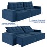 Sofá Retrátil Reclinável 4 Lugares 270cm Porta Copos e USB Embaúba Extra CabeCasa MadeiraOriginals - 9
