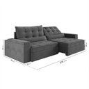 Ver imagem 4 de Sofá Retrátil Reclinável 4 Lugares 270cm Porta Copos e USB Embaúba Extra CabeCasa MadeiraOriginals