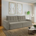 Ver imagem 2 de Sofá Retrátil Reclinável 4 Lugares 270cm Porta Copos e USB Embaúba Extra CabeCasa MadeiraOriginals