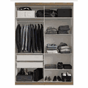 Ver imagem 2 de Guarda Roupa Ph1714 Carvalho Vermontt Off White S/ Espelho com Pe - Herval
