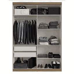Guarda Roupa Ph1714 Carvalho Vermontt Off White S/ Espelho com Pe - Herval - 2