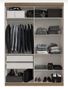 Ver imagem 2 de Guarda Roupa Ph1714 Carvalho Vermontt Off White S/ Espelho com Pe - Herval