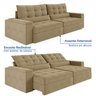 Sofá Retrátil Reclinável 4 Lugares 280cm Porta Copos e USB Embaúba Extra CabeCasa MadeiraOriginals - 9