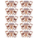Ver imagem 1 de Kit De 10 Conjuntos De Mesa Dobrável 70x70 Com 2 Cadeiras Imbuia Cor: Marrom
