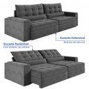 Ver mais imagens de Sofá Retrátil Reclinável 4 Lugares 280cm Porta Copos e USB Embaúba Extra CabeCasa MadeiraOriginals