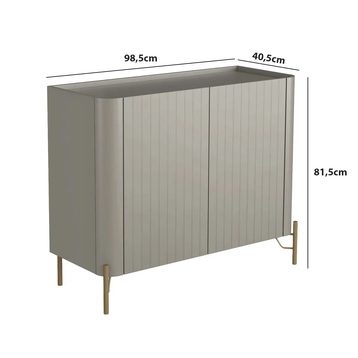 Ver imagem 3 de Buffet Mdf com Porta Brise L98,5 X A81,5cm