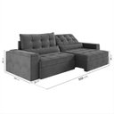 Ver imagem 3 de Sofá Retrátil Reclinável 4 Lugares 300cm Porta Copos e USB Embaúba Extra CabeCasa MadeiraOriginals