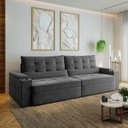 Ver imagem 1 de Sofá Retrátil Reclinável 4 Lugares 300cm Porta Copos e USB Embaúba Extra CabeCasa MadeiraOriginals