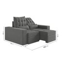 Ver imagem 3 de Sofá Retrátil e Reclinável 3 Lugares 190cm Embaúba Extra CabeCasa MadeiraOriginals