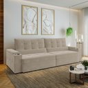 Ver imagem 2 de Sofá Retrátil Reclinável 4 Lugares 300cm Porta Copos e USB Embaúba Extra CabeCasa MadeiraOriginals