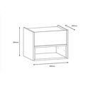 Ver imagem 6 de Mesa de Cabeceira Florença Off White/cedro - Casa D Móveis