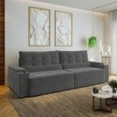 Ver imagem 1 de Sofá Retrátil Reclinável 4 Lugares 300cm Porta Copos e USB Embaúba Extra CabeCasa MadeiraOriginals