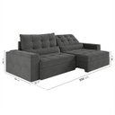 Ver imagem 5 de Sofá Retrátil Reclinável 4 Lugares 300cm Porta Copos e USB Embaúba Extra CabeCasa MadeiraOriginals