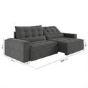 Ver imagem 4 de Sofá Retrátil Reclinável 4 Lugares 300cm Porta Copos e USB Embaúba Extra CabeCasa MadeiraOriginals