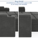 Ver mais imagens de Sofá Retrátil Reclinável 4 Lugares 300cm Porta Copos e USB Embaúba Extra CabeCasa MadeiraOriginals