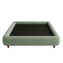 Ver imagem 5 de Cama Solteiro Pés Madeira 105cm Emma Bouclé Verde Claro - Nexta Casa