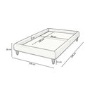 Ver imagem 3 de Cama Solteiro Pés Madeira 105cm Emma Bouclé Verde Claro - Nexta Casa