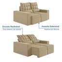 Ver imagem 5 de Sofá Retrátil e Reclinável 3 Lugares 200cm Embaúba Extra CabeCasa MadeiraOriginals