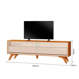 Rack Aústria para Tv 70'' 2,20 Cm Naturalle / Off White - 6