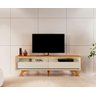 Rack Aústria para Tv 70'' 2,20 Cm Naturalle / Off White - 2