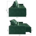 Ver imagem 4 de Sofá Retrátil e Reclinável 3 Lugares 200cm Embaúba Extra CabeCasa MadeiraOriginals Verde Diamante