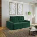 Ver imagem 2 de Sofá Retrátil e Reclinável 3 Lugares 200cm Embaúba Extra CabeCasa MadeiraOriginals Verde Diamante