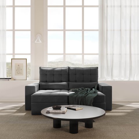 Sofá Retrátil e Reclinável 3 Lugares 200cm Embaúba Extra CabeCasa MadeiraOriginals