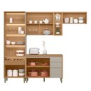 Ver imagem 3 de Cozinha Modulada Allure Linea Brasil 4 Peças A01m3 Jequitiba/gris Fosco