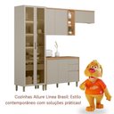 Ver mais imagens de Cozinha Modulada Allure Linea Brasil 4 Peças A01m3 Jequitiba/gris Fosco