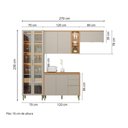Ver imagem 2 de Cozinha Modulada Allure Linea Brasil 4 Peças A01m3 Jequitiba/gris Fosco
