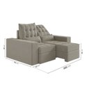 Ver imagem 3 de Sofá Retrátil e Reclinável 3 Lugares 200cm Embaúba Extra CabeCasa MadeiraOriginals