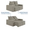 Sofá Retrátil e Reclinável 3 Lugares 200cm Embaúba Extra CabeCasa MadeiraOriginals - 5