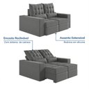 Ver imagem 5 de Sofá Retrátil e Reclinável 3 Lugares 200cm Embaúba Extra CabeCasa MadeiraOriginals