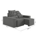 Ver imagem 3 de Sofá Retrátil e Reclinável 3 Lugares 200cm Embaúba Extra CabeCasa MadeiraOriginals