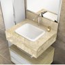 Bancada de porcelanato com cuba embutida 60cm travertino Blu - 5