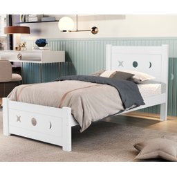 Cama Solteiro Branca Infantil Sol Basoto Brasil - 2