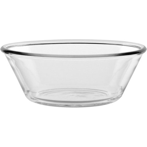 Bowl Saladeira de Vidro 1,25L Transparente 7x20x20cm Servir Cozinha Mesa Salada