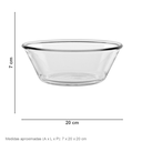 Ver imagem 2 de Bowl Saladeira de Vidro 1,25L Transparente 7x20x20cm Servir Cozinha Mesa Salada