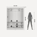 Ver imagem 2 de Armário Multiuso 4 Portas WL16 5 Nichos Lavanderia - Branco