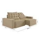 Ver imagem 3 de Sofá Retrátil e Reclinável 3 Lugares 230cm Embaúba Extra CabeCasa MadeiraOriginals