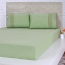 Ver imagem 1 de Lençol King Bella Cama Malha 100% Algodão 193x203x40cm Verde