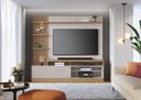 Ver imagem 3 de Estante Home Maceio 2,00m para Tv com Led Freijo/off White - Colibri
