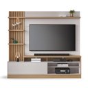 Ver imagem 1 de Estante Home Maceio 2,00m para Tv com Led Freijo/off White - Colibri