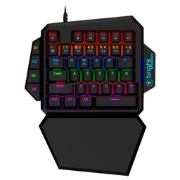 Teclado Mecânico Gamer Bright - One Hand - Switch Azul - LED RGB - GTC563 - 1