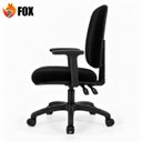 Ver imagem 4 de Cadeira Secretária Fox Giratória Braço Regulável Tecido F199 Preta